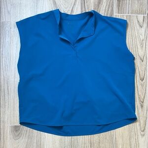 Figs Rafaela‎ Oversized Scrub Top Caribbean Blue